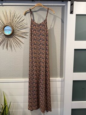 chinese dress ladies Dusk Garden Maxi Dress Black/Rust / M